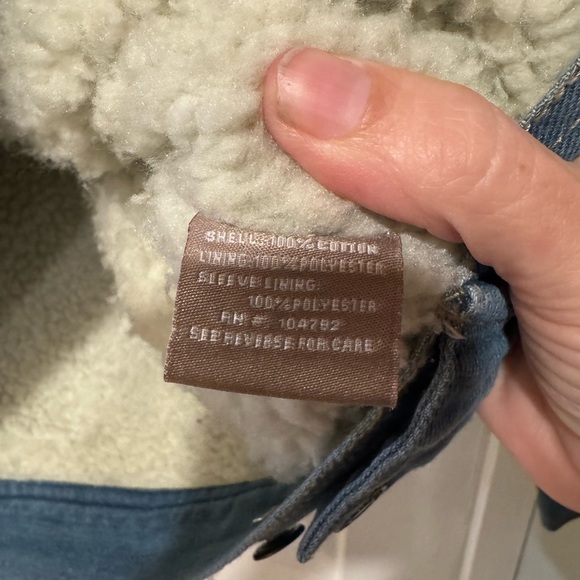 Kids Blue Denim Jacket with Sherpa Collar - Picture 5 of 9